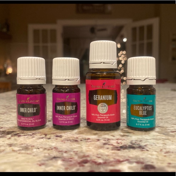 Young living essential oil bundle (geranium, inner child, eucalyptus)